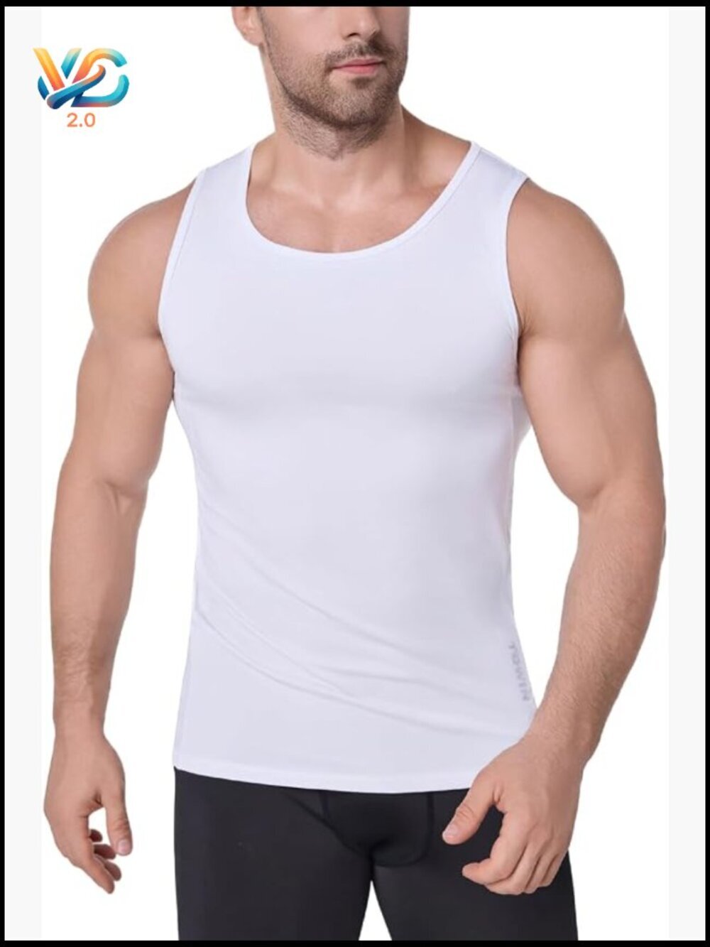 Sleeveless Compression Tank Top with Mesh Panels Snug Fit Base Layer Athletic